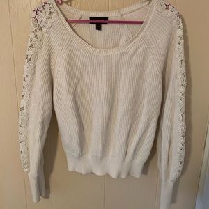 Express Sweater with Lace Sleeved Top